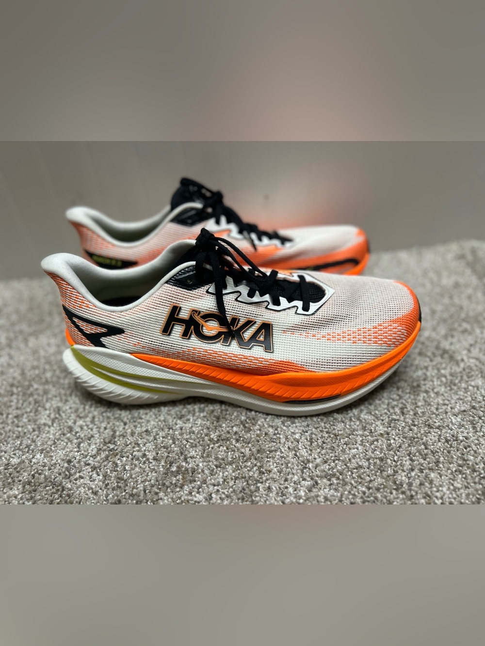 Hoka one one men’s Mach x3 running athletic workout sneakers sz. 11.5 - Picture 2 of 6